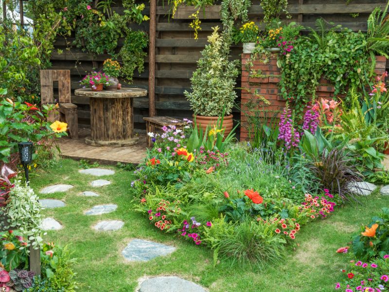 jardín para un piso moderno